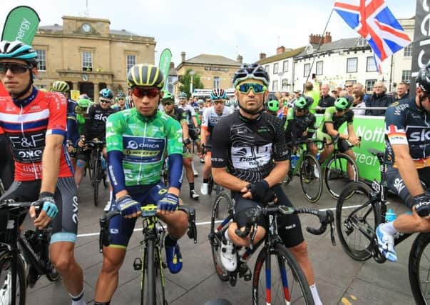 On the starting line for the Mansfield stage of last years Tour Of Britain race.