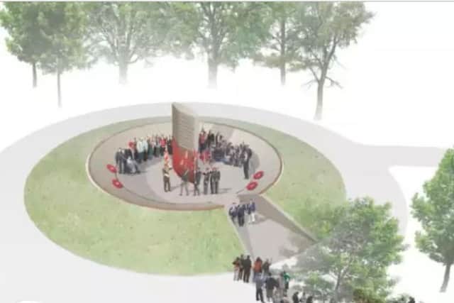 The winning design for the new country wide war memorial for Nottinghamshire