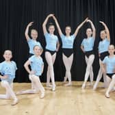 North Nottinghamshire dancers who will be part of Cinderella in Hollywood, back, from left: Holly Wilson, Courtney Roberts, Phoebe Leighton, Ruth Lamb, Sienna Newnes. Front: Eila Van Ham, Emily Freeman, Isobel Thrower, Agatha Hall. Photo Ben Garner