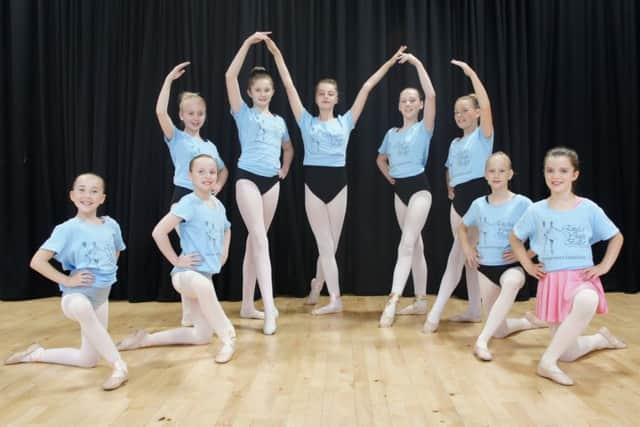 North Nottinghamshire dancers who will be part of Cinderella in Hollywood, back, from left: Holly Wilson, Courtney Roberts, Phoebe Leighton, Ruth Lamb, Sienna Newnes. Front: Eila Van Ham, Emily Freeman, Isobel Thrower, Agatha Hall. Photo Ben Garner