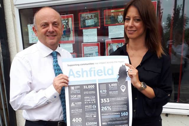 Gloria De Piero with Prof Edward Peck of Nottingham Trent University