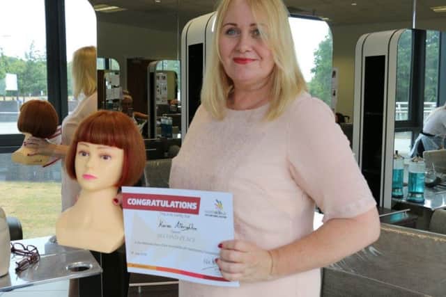West Nottinghamshire College hairdressing student Karen Albrihgton has finished second in the World Skills regional competition