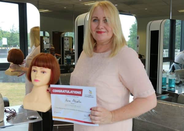 West Nottinghamshire College hairdressing student Karen Albrihgton has finished second in the World Skills regional competition