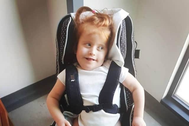 Piper McCormack of Mansfield Woodhouse who suffers from a rare genetic condition.