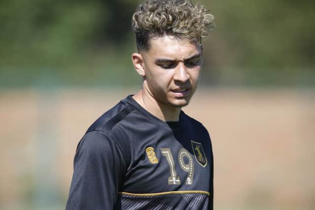 Tyler Walker pictured in Portugal on Stags' pre-season training camp.