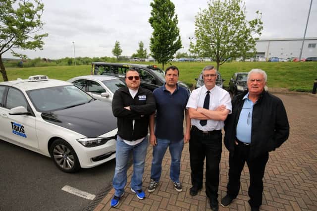 Mansfield taxi drivers Jim Day, Jamie Germain, Chris Riley and Gareth Corden.