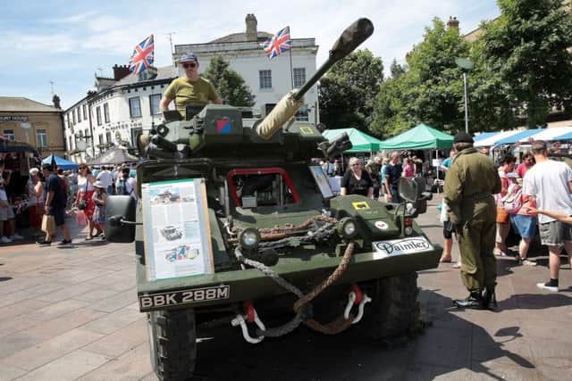 The armoured cars are always a big pull, Mansfield, United Kingdom, 1st July 2018. Photo by Glenn Ashley.