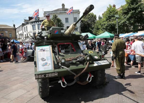 The armoured cars are always a big pull, Mansfield, United Kingdom, 1st July 2018. Photo by Glenn Ashley.