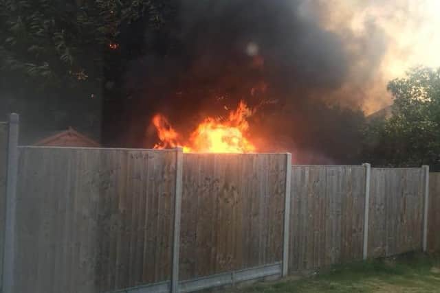 Reader Karen Millar sent this photograph of a garden fire, leading to the warning from Notts Fire.