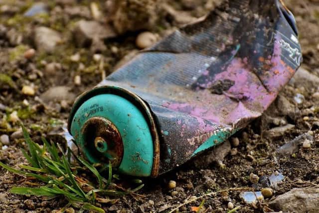 Spray can stock image.