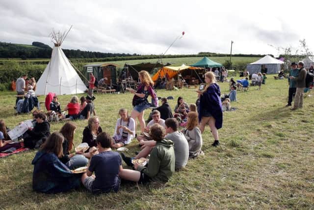 Fans enjoying the Stainsby Festival,, Derbyshire, United Kingdom on 16 July 2016. Photo by Glenn Ashley Photography