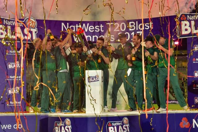 during the NatWest T20 Final match between Birmingham Bears and Notts Outlaws at Edgbaston, Birmingham, United Kingdom on 2 September 2017. Photo by Simon Trafford.