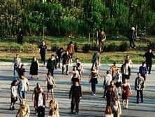 A scene from the 2004 remake of the zombie film 'Dawn of the Dead" Courtesy of Google images.