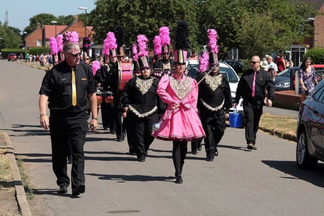 The carnival parade gets underway, Glapwell United Kingdom, 15th July 2018. Photo by Glenn Ashley.