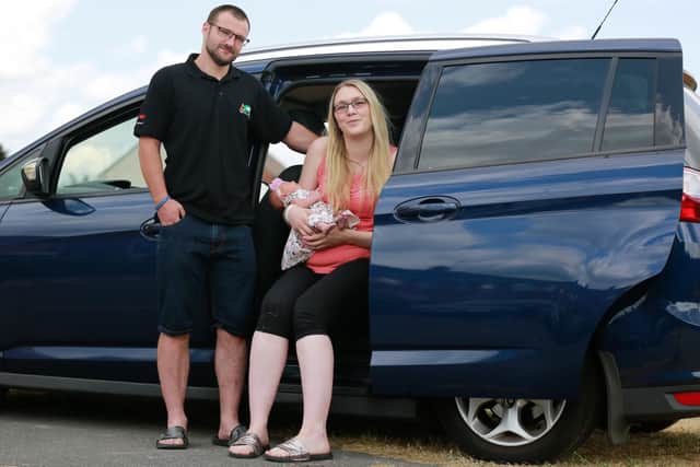 Kara and Stewart with baby Kaitlyn
