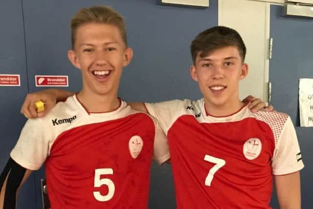 Two of the boys, Brandon Gregory (left) and Joel Harrison.