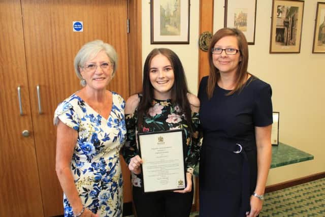 Melanie Shooter with the Mayor and Helen Sisson