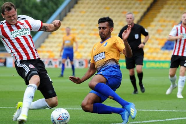Mansfield Town v Sheffield United.Mal Benning.