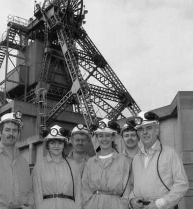 1991 Bilsthorpe Colliery visit by Notts Coal Queen