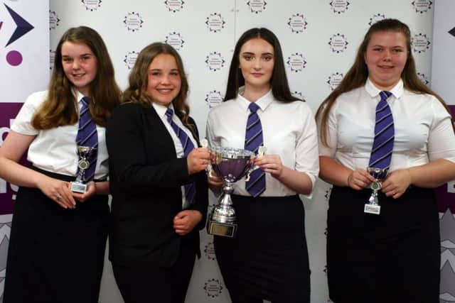 Inspirational student winners Rebecca Palin, Ferne Jones, Teagan Shilton and Angelika Kumor.