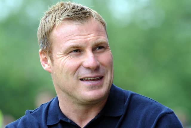 Mansfield Town v Sheffield United.Manager David Flitcroft.