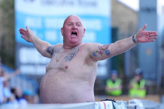Mansfield Town v Sheffield Wednesday fans.