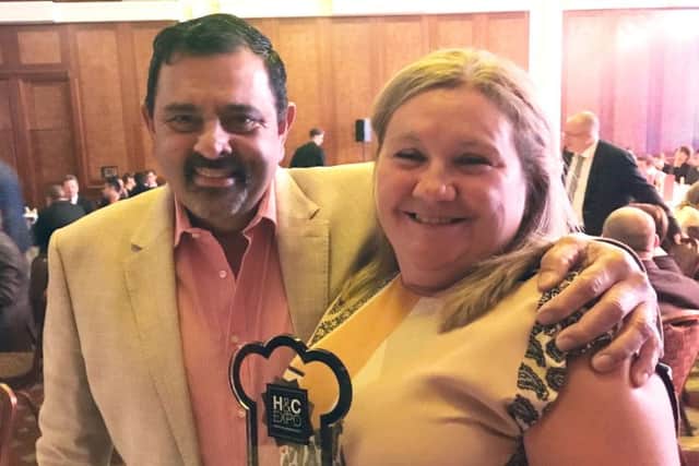 Mandy is pictured with chairman of the judging panel, Cyrus Todiwala OBE.