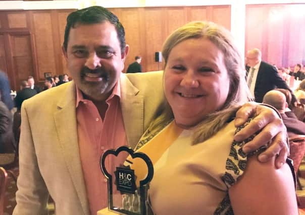 Mandy is pictured with chairman of the judging panel, Cyrus Todiwala OBE.