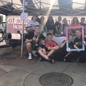 The youngsters on the NCS scheme are at Sutton market today to raise money for good causes