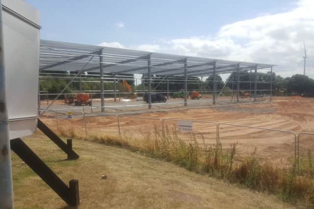Construction is underway at the new merchants, on Sherwood Oaks Business Park, behind the new Aldi.
