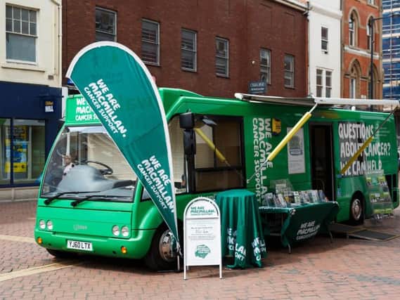 The big green Macmillan Cancer Support bus Betty