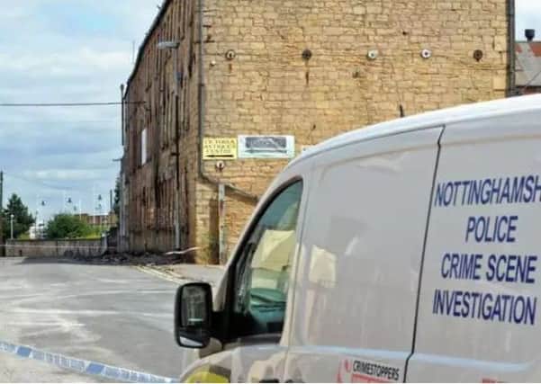 Nottinghamshire police launched an investigation after a derelict building fire.