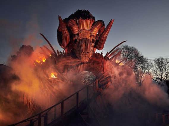 The Wicker Man ride at Alton Towers.