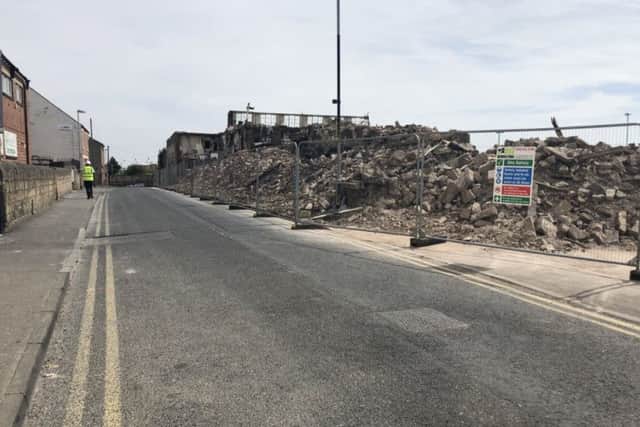The derelict building on Victoria Street has been demolished.