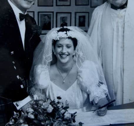 Joanâ¬"s daughter who died from leukemia 25 years ago pictured on her wedding day