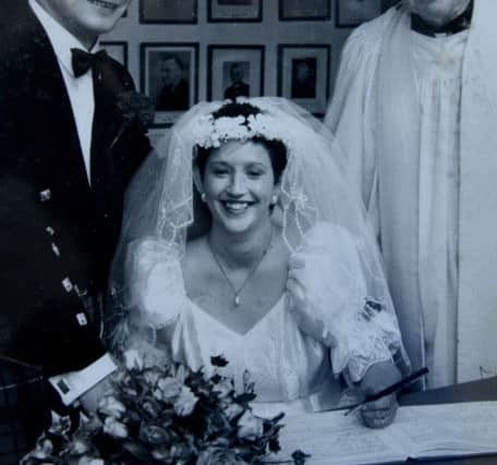 JoanÃ¢Â¬"s daughter who died from leukemia 25 years ago pictured on her wedding day