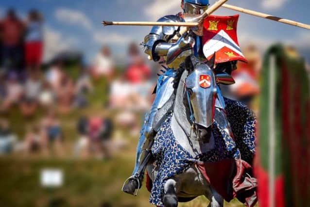 Grand Medieval Joust at Bolsover Castle on August 26 and 27. Photo by Robert Smith.