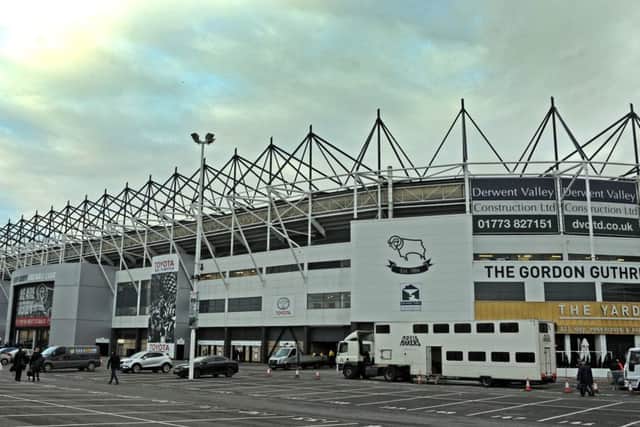 21 February 2018...... Derby County v Leeds United
Pride Park. Picture Tony Johnson.