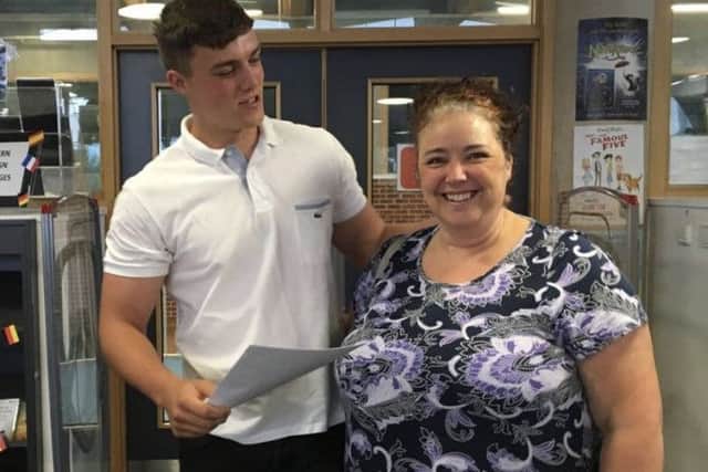 Ben Jackson and his mum.