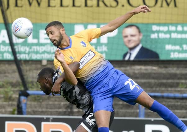 Mansfield Town v Colchester 
Skybet League 2
CJ Hamilton beats Kane Vincent-Young in the air