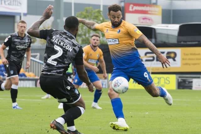 Mansfield Town v Colchester
Skybet League 2
Mansfield 's Craig Davies fires home to put the Stags ahead