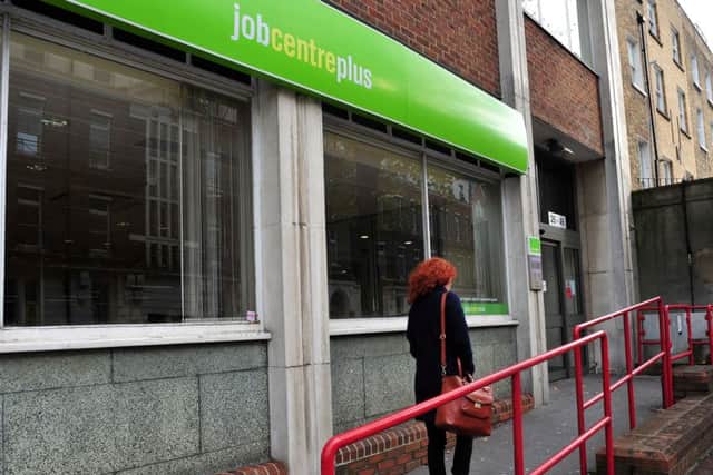 A view of the Jobcentre Plus office in Lisson Grove, north west London.