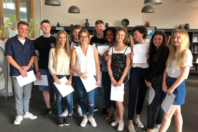 Left to right: Top pupils Alfie Williams-Hughes, James Norris, Kate Atkinson , Matt Lock, Hollie Ballantyne, George Smart, Morgan Godden , Anna Busby, Alice Ofield , Sofia Aujla-Jones and Hannah Nolan.
