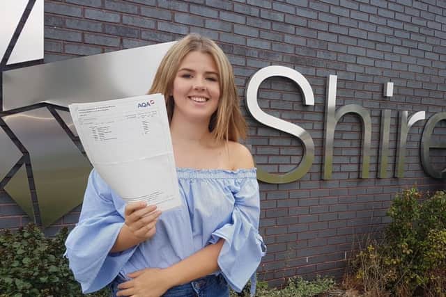 Olivia Corbett, 16, who has set her sights her after scooping 10 GCSEs.