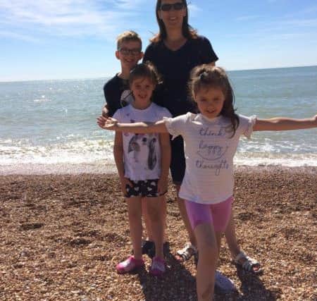 Vivienne with Daniel, Holly, front, and Hannah.