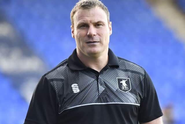 Mansfield Town Manager David Flitcroft: Picture by Steve Flynn/AHPIX.com, Football: Sky Bet League Two match Tranmere Rovers -V- Mansfield Town at Prenton Park, Birkenhead, Merseyside, England copyright picture Howard Roe 07973 739229
