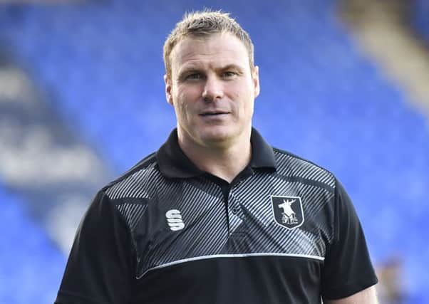 Mansfield Town Manager David Flitcroft: Picture by Steve Flynn/AHPIX.com, Football: Sky Bet League Two match Tranmere Rovers -V- Mansfield Town at Prenton Park, Birkenhead, Merseyside, England copyright picture Howard Roe 07973 739229