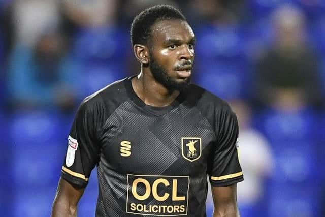 Mansfield Town's Hayden White: Picture by Steve Flynn/AHPIX.com, Football: Sky Bet League Two match Tranmere Rovers -V- Mansfield Town at Prenton Park, Birkenhead, Merseyside, England copyright picture Howard Roe 07973 739229