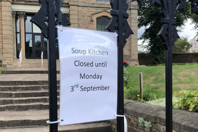Notice outside the church