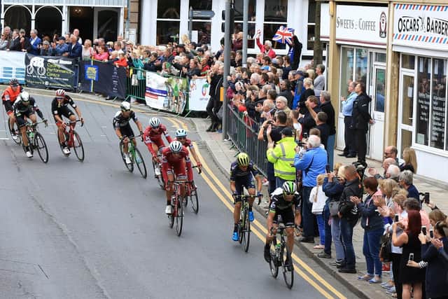 The Tour of Britain passes through Worksop in 2017.